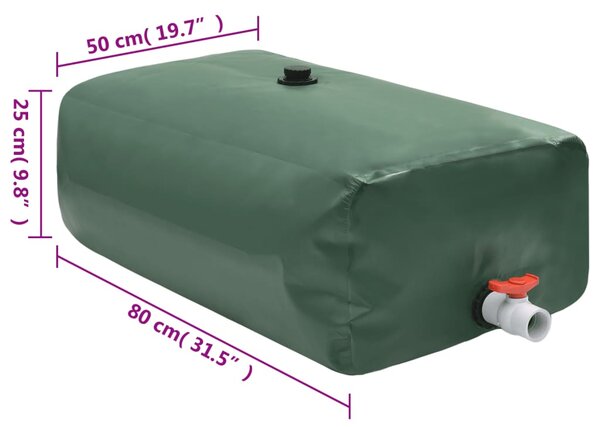 Nádrž na vodu s kohoutkem skládací 100 l PVC 156320