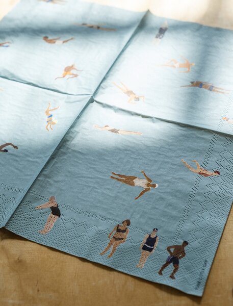 Fine Little Day Papírové ubrousky Swimmers FLD257