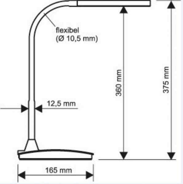 Stolní LED lampa MAULpearly - stmívatelná, černá