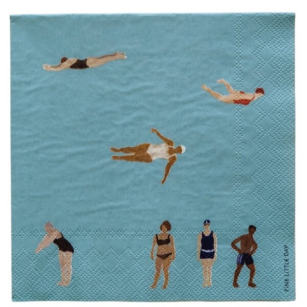 Fine Little Day Papírové ubrousky Swimmers FLD257