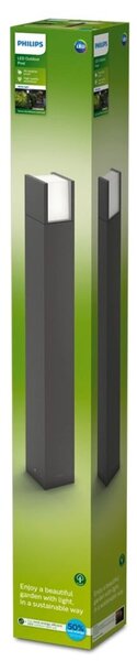 Philips 8719514490260 Arbour exteriérový sloupek LED V770mm 3,8W/800lm 3000K antracit