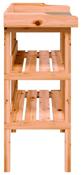 Přesazovací stůl s policemi hnědý 78x38x82,5 cm masivní jedle 156353