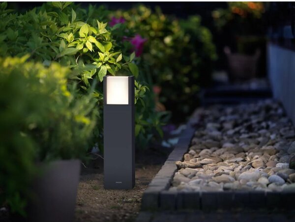 Philips 8719514490246 Arbour exteriérový sloupek LED V400mm 3,8W/800lm 3000K antracit
