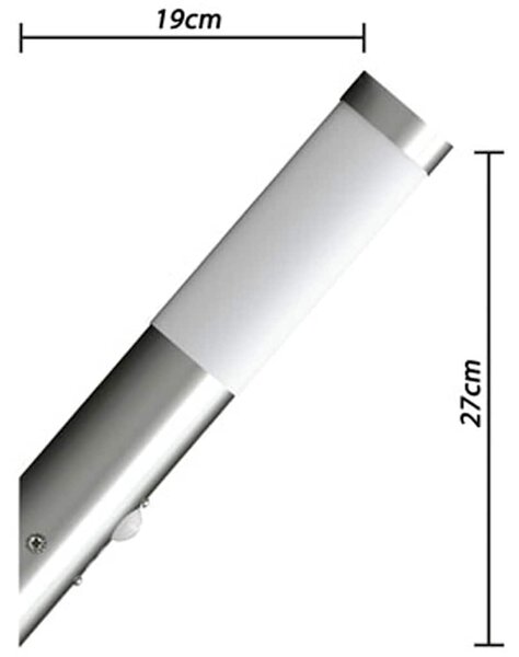 Nástěnné voděodolné svítidlo s pohybovým čidlem - 2 ks 160166