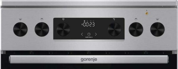 Elektrický sporák Gorenje GECS5C70XPA – 50 cm, 70 l, nerezový