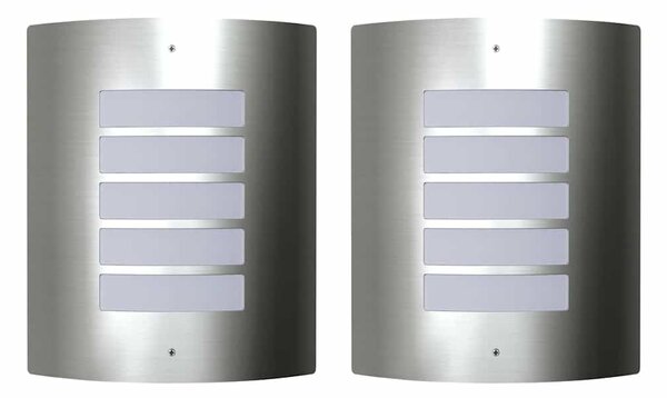 Nerezové vodotěsné nástěnné svítidlo - 2 ks - 60 W 160162