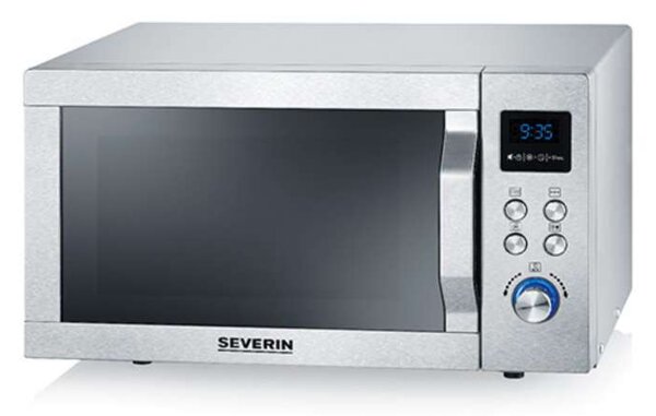 Mikrovlnná trouba Severin MW 7774 – 3v1, 25 l, 900 W, stříbrná