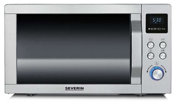 Mikrovlnná trouba Severin MW 7774 – 3v1, 25 l, 900 W, stříbrná