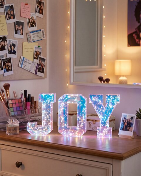 LED dekorace Text CASTOR Vícebarevná