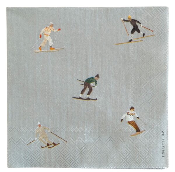 Fine Little Day Papírové ubrousky Skiers FLD231