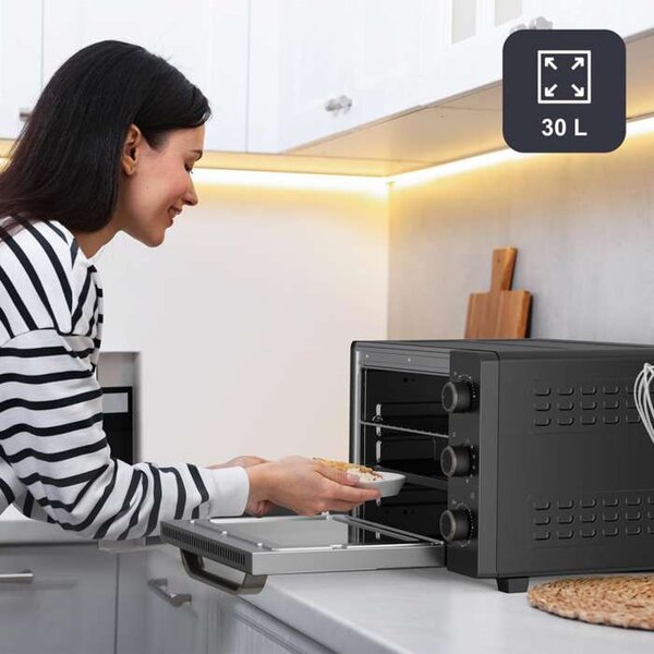 Pečicí trouba Black+Decker BXOV3000E – 30 l, 1500 W, černá