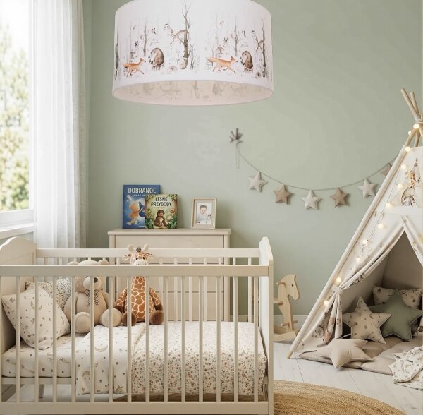 Dětské stropní svítidlo KIDS ROOM 1xE27/60W/230V pr. 40 cm zvířátka