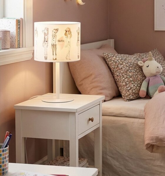 Dětská stolní lampa GIRLS VIBES 1xE27/60W/230V pr. 18 cm dívky