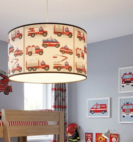 Dětský lustr KIDS ROOM 1xE27/60W/230V pr. 40 cm hasiči