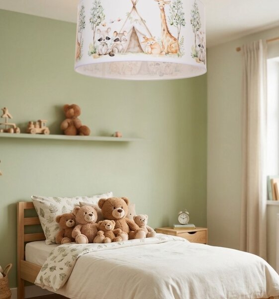 Dětské stropní svítidlo KIDS ROOM 1xE27/60W/230V pr. 40 cm zvířátka