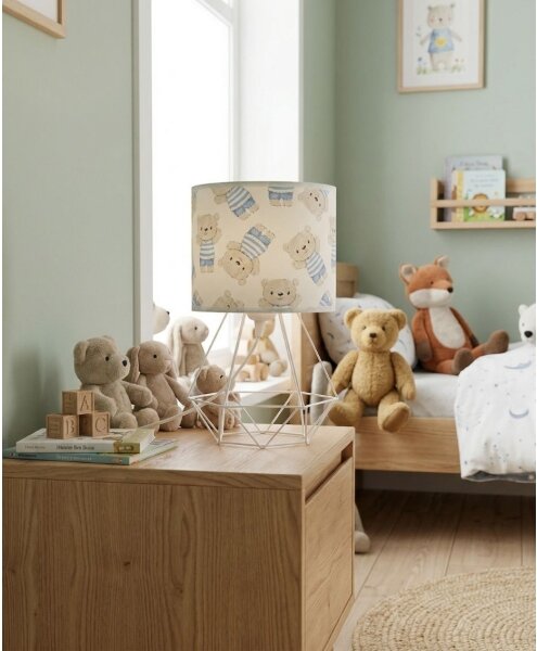 Dětská stolní lampa KIDS ROOM 1xE27/60W/230V pr. 18 cm medvídek