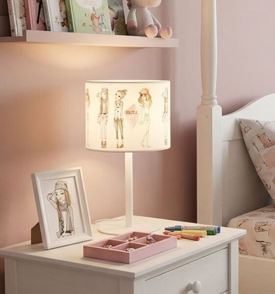 Dětská stolní lampa GIRLS VIBES 1xE27/60W/230V pr. 18 cm dívky