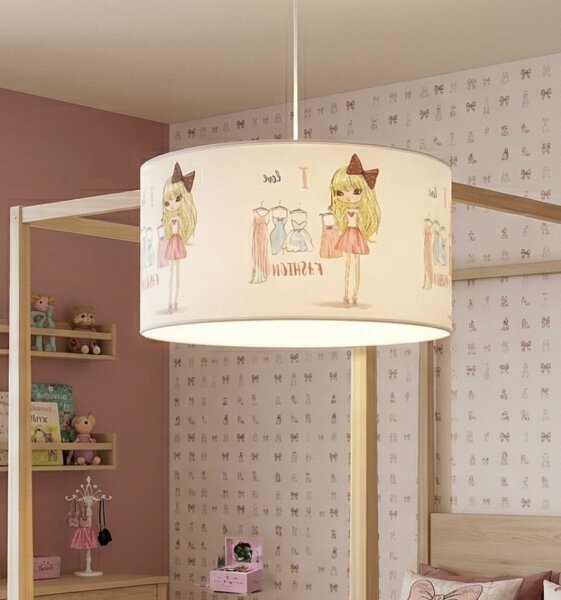 Dětský lustr GIRLS VIBES 1xE27/60W/230V pr. 40 cm I love fashion