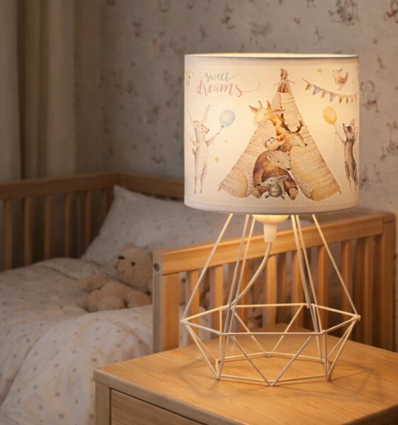 Dětská stolní lampa KIDS ROOM 1xE27/60W/230V pr. 18 cm zvířátka