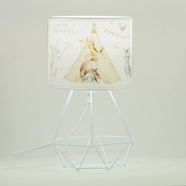 Dětská stolní lampa KIDS ROOM 1xE27/60W/230V pr. 18 cm zvířátka