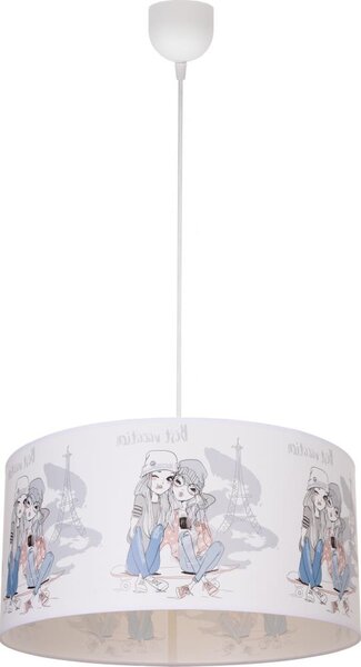 Dětský lustr GIRLS VIBES 1xE27/60W/230V pr. 40 cm Paris