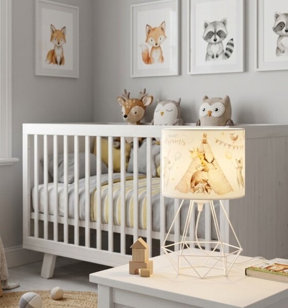 Dětská stolní lampa KIDS ROOM 1xE27/60W/230V pr. 18 cm zvířátka