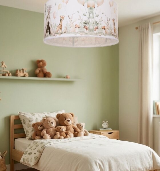 Dětské stropní svítidlo KIDS ROOM 1xE27/60W/230V pr. 40 cm zvířátka