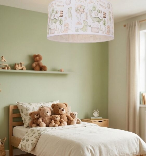 Dětské stropní svítidlo KIDS ROOM 1xE27/60W/230V pr. 40 cm dinosaurus