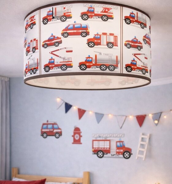 Dětské stropní svítidlo KIDS ROOM 1xE27/60W/230V pr. 40 cm hasiči