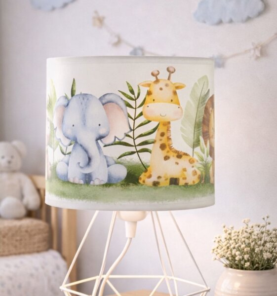 Dětská stolní lampa KIDS ROOM 1xE27/60W/230V pr. 18 cm džungle