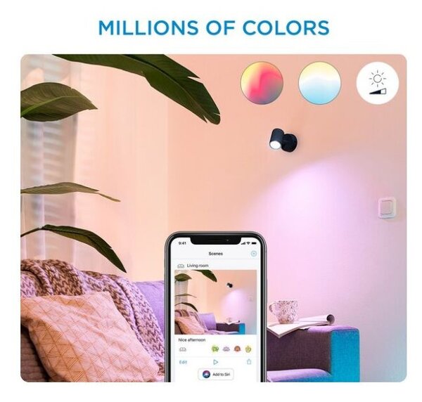 Philips WiZ Colors 8719514551930 IMAGEO bodové svítidlo 1xGU10 5W/350lm 2200-6500K+RGB černá stmívatelné