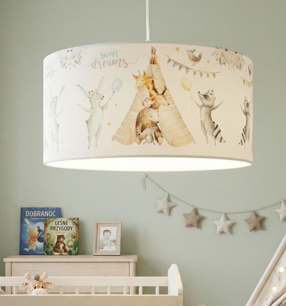 Dětský lustr KIDS ROOM 1xE27/60W/230V pr. 40 cm zvířátka