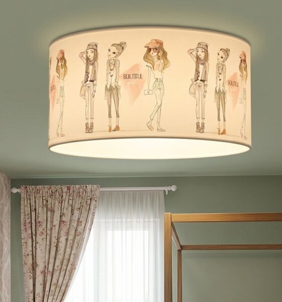 Dětské stropní svítidlo GIRLS VIBES 1xE27/60W/230V pr. 40 cm dívky