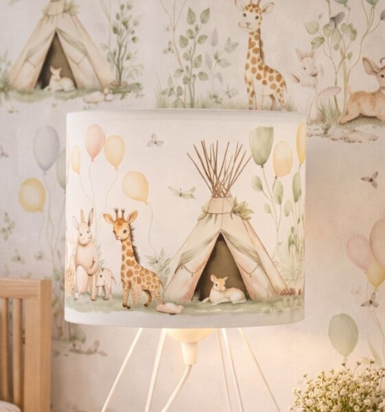 Dětská stolní lampa KIDS ROOM 1xE27/60W/230V pr. 18 cm zvířátka