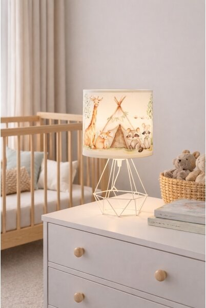 Dětská stolní lampa KIDS ROOM 1xE27/60W/230V pr. 18 cm zvířátka