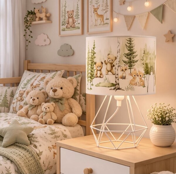 Dětská stolní lampa KIDS ROOM 1xE27/60W/230V pr. 18 cm zvířátka