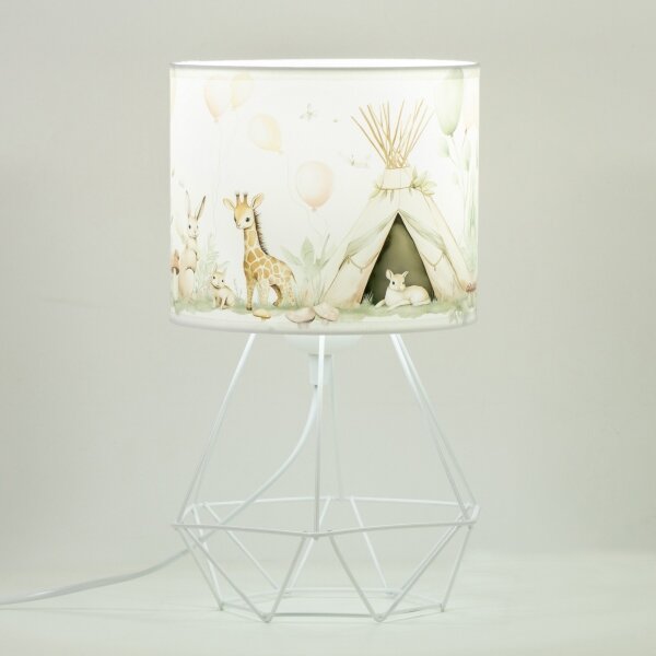 Dětská stolní lampa KIDS ROOM 1xE27/60W/230V pr. 18 cm zvířátka