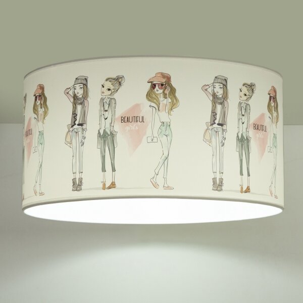 Dětské stropní svítidlo GIRLS VIBES 1xE27/60W/230V pr. 40 cm dívky