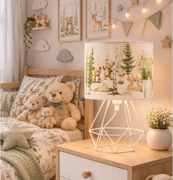 Dětská stolní lampa KIDS ROOM 1xE27/60W/230V pr. 18 cm zvířátka