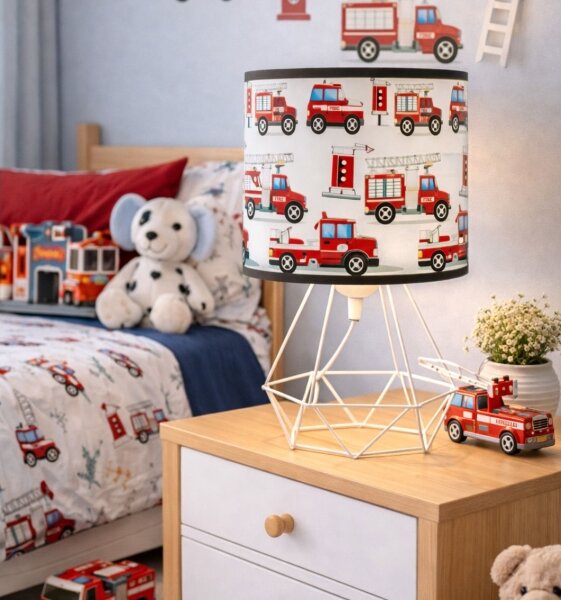 Dětská stolní lampa KIDS ROOM 1xE27/60W/230V pr. 18 cm hasiči