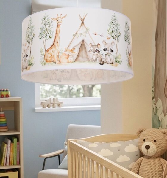 Dětský lustr KIDS ROOM 1xE27/60W/230V pr. 40 cm zvířátka