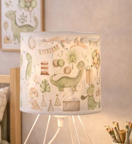 Dětská stolní lampa KIDS ROOM 1xE27/60W/230V pr. 18 cm dinosaurus