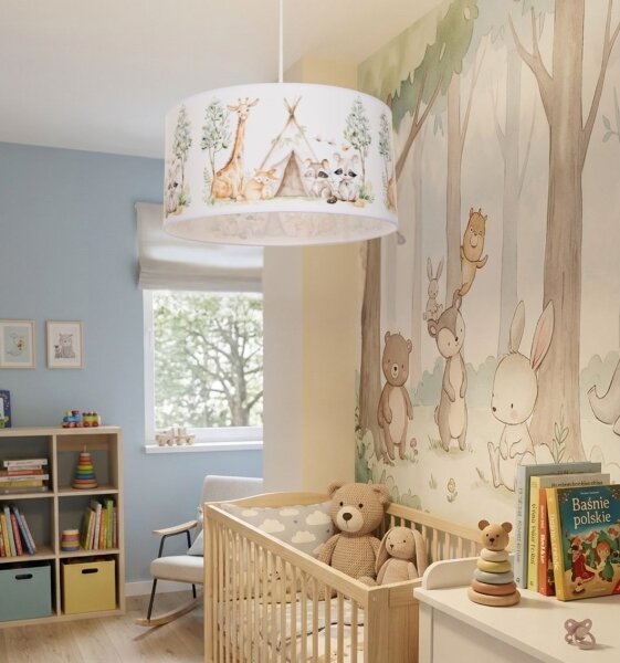 Dětský lustr KIDS ROOM 1xE27/60W/230V pr. 40 cm zvířátka