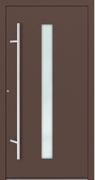 Hliníkové vchodové dveře FM Turen Premium P90 M01 cihlově červená RAL3009