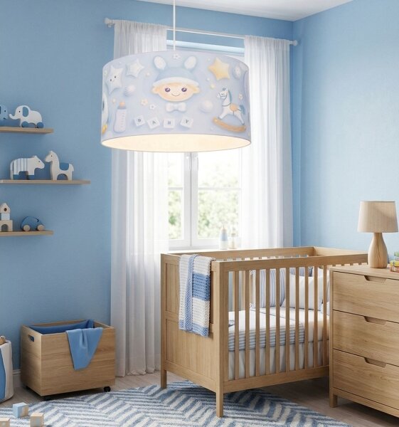 Dětský lustr KIDS ROOM 1xE27/60W/230V pr. 40 cm kosmonaut