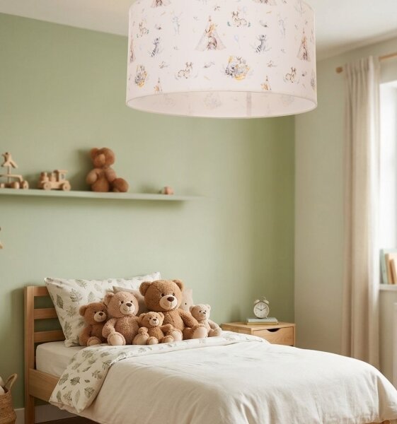 Dětské stropní svítidlo KIDS ROOM 1xE27/60W/230V pr. 40 cm zvířátka