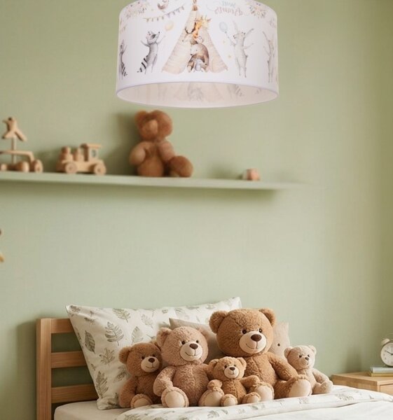 Dětské stropní svítidlo KIDS ROOM 1xE27/60W/230V pr. 40 cm zvířátka