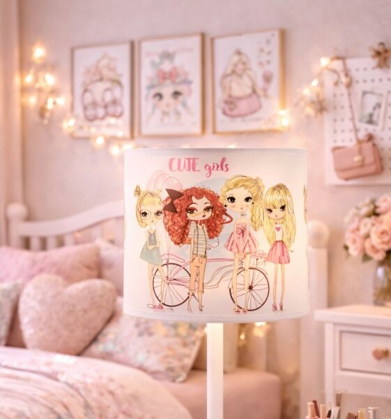 Dětská stolní lampa GIRLS VIBES 1xE27/60W/230V pr. 18 cm dívky