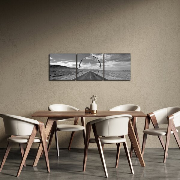 Obraz silnice (s hodinami) (90x30 cm)