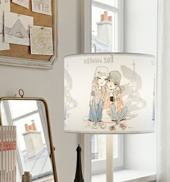Dětská stolní lampa GIRLS VIBES 1xE27/60W/230V pr. 18 cm Paris